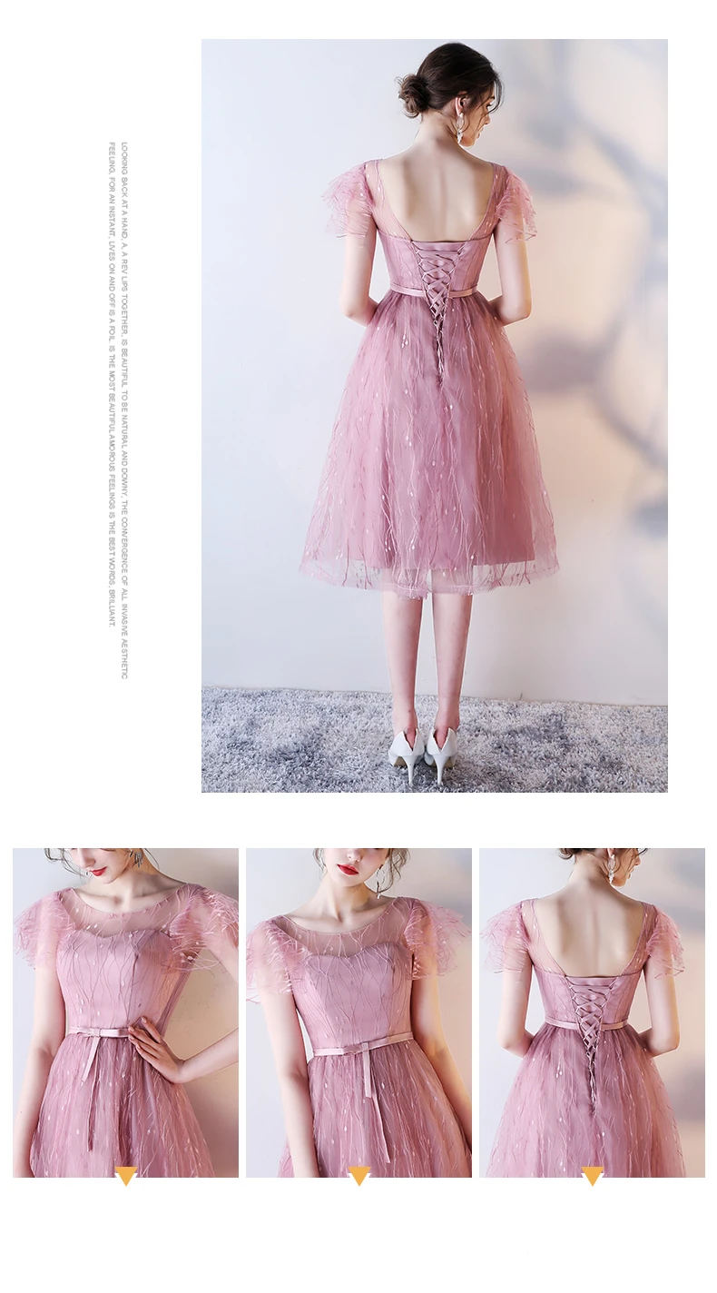 Короткое платье из тюля размера плюс для подружки невесты принцессы девочек