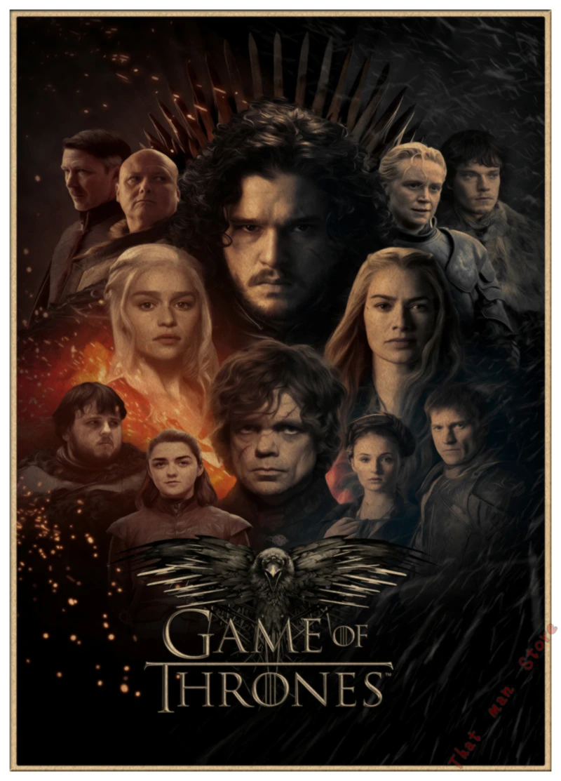 Игра трона GOT Сезон 8 Джон Сноу постер фильмов в стиле винтаж для дома гостиной спальни настенный Декор печатная Картина Настенная живопись