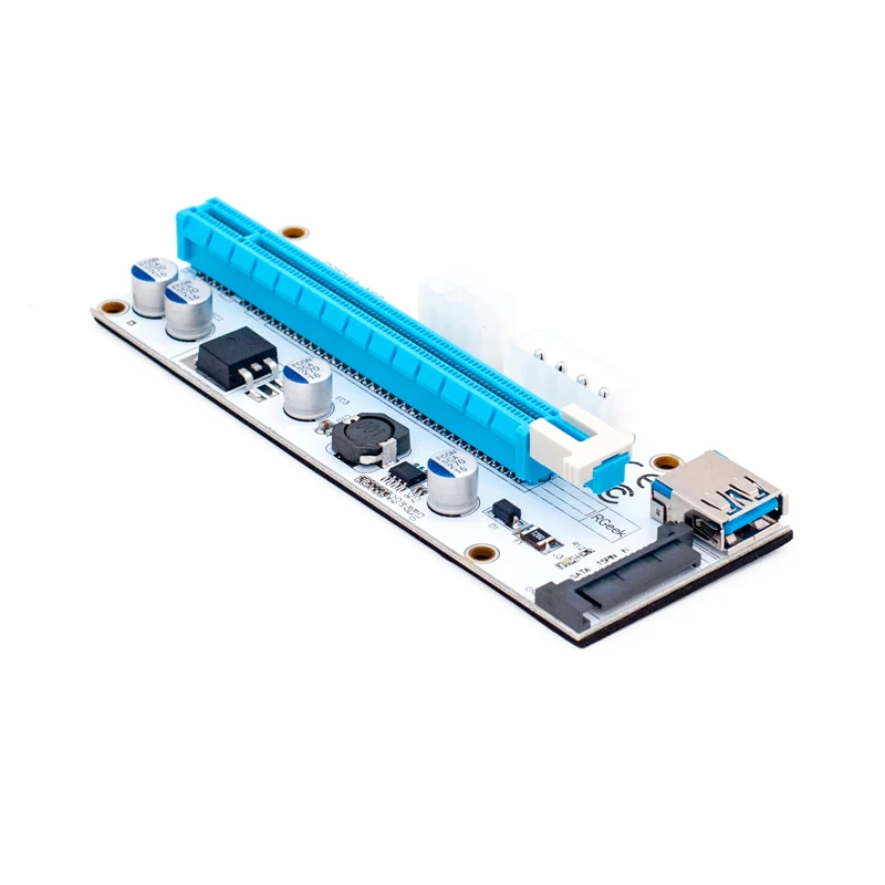 6 шт./лот PCI E 1x к 16x майнинговая машина расширитель переходная карта 008C 60 см кабель