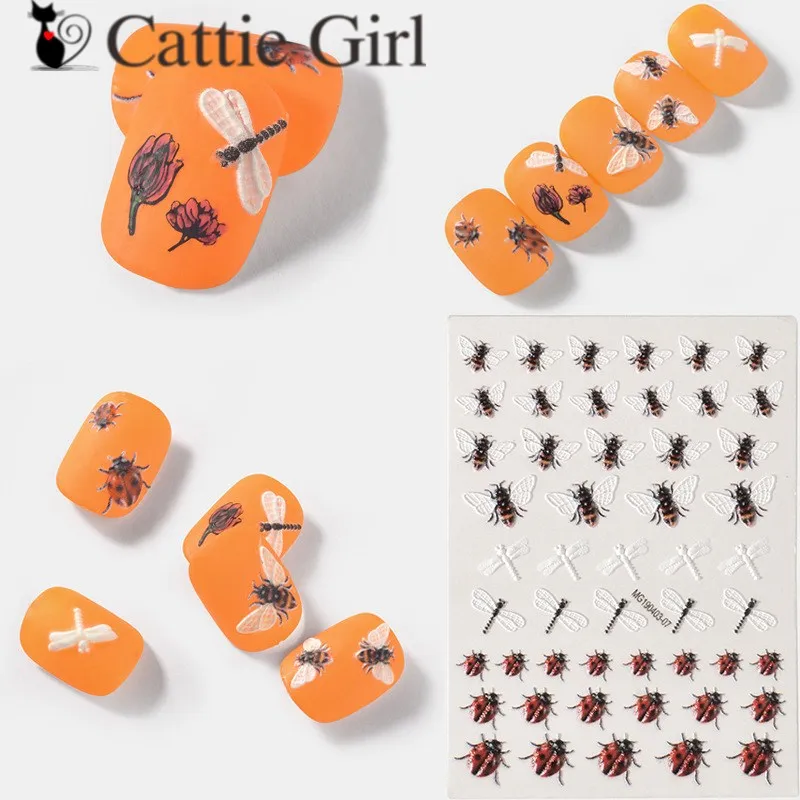 

1 Sheet NEW 3D Nail Sticker Acrylic Engraved Flowers Gel Nails Stickers Water Decal with UV Gel for DIY Nails Decorations