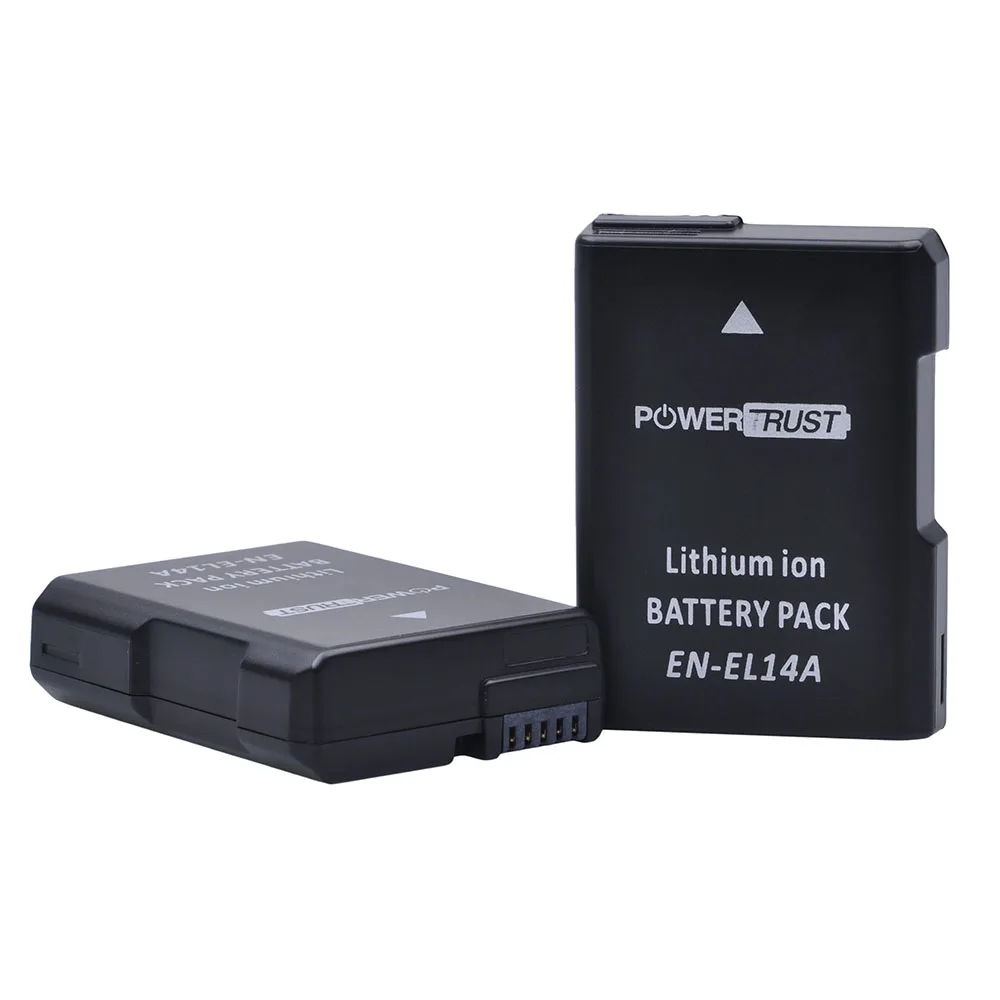 PowerTrust 4x1500 мАч EN EL14 EL14a батарея для Nikon D90 D300 D5300 D5200 D5100 D3300 D3200 D3100 P7100 P7200|Цифровые