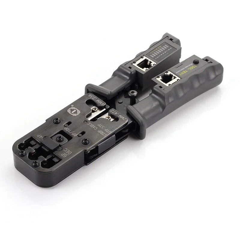 2 в 1 Обжимные Щипцы RJ45 для сетевого LAN кабеля инструмент интернета Тестер Набор