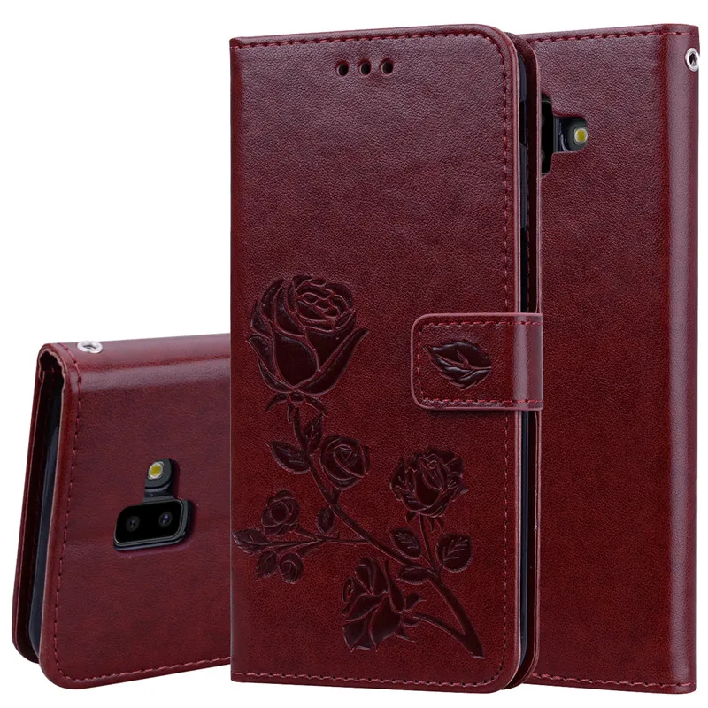Кожаный чехол-кошелек PDGB для samsung Glalxy S10 Lite A750 J4 J6 Plus Prime J2 Pro J1 J3 J5 J7 откидная крышка с 3D тиснением цветок