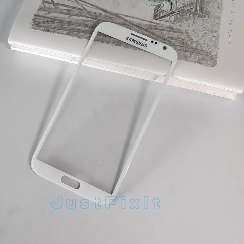 Передняя стеклянная линза для samsung Galaxy Note 2 N7100 GT-N7100 N7105 ЖК-дисплей сенсорный экран панель+ наклейки+ Инструменты