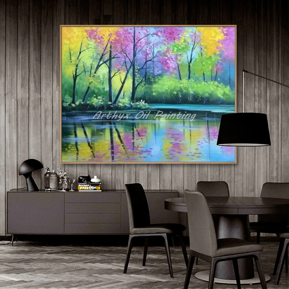 Arthyx художественная ручная роспись пейзаж картины маслом на холсте Современная