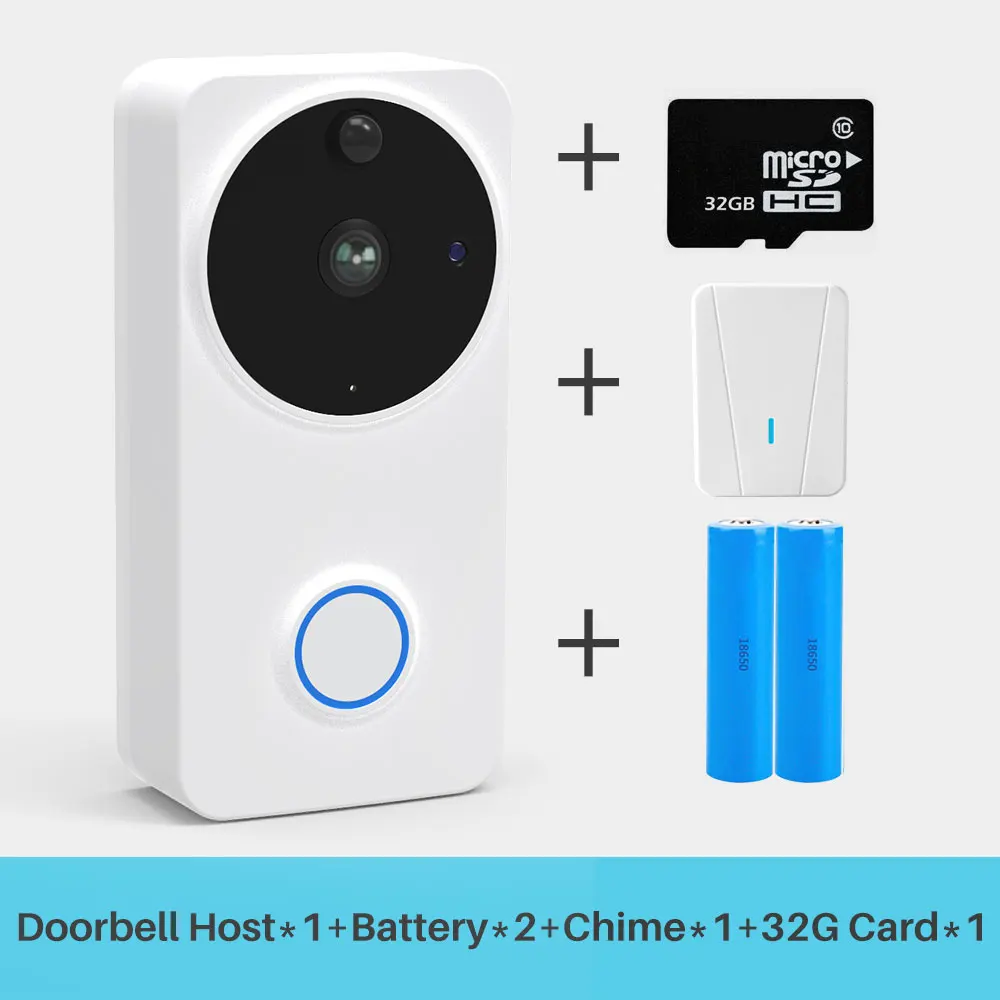 Option 6 WiFi дверной Звонок камера Смарт Wi-Fi Двусторонняя видеодомофон дверной звонок камера ночного видения PIR монитор сигнализация удаленный домашний мониторинг - Цвет: Option 6