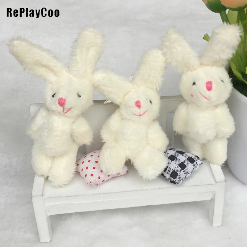 100 шт/Лот Мини кролик мягкие плюшевые игрушки маленький Kawaii Кролик 8 см красный