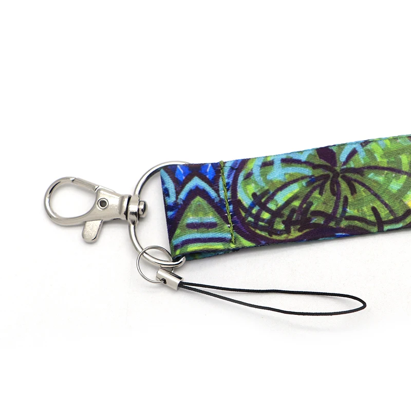

20pcs/lot Van Gogh Lotus Flowers Art Lanyard Neck Key Strap for Phone Keys ID Card Cartoon Lanyards Q902