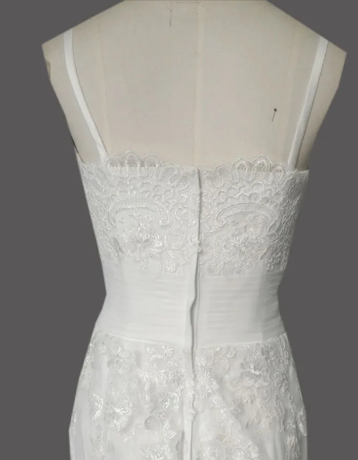 

free shipping real photoes spaghetti straps mermaid wedding dresses 2017 new style custom make size 0 or plus size