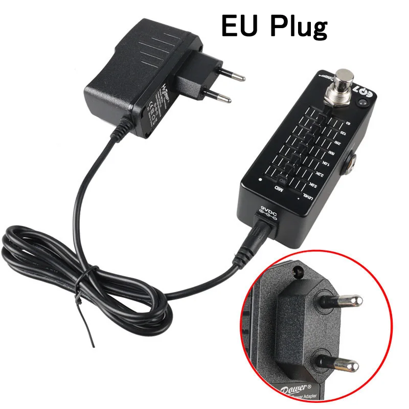 Мини эквалайзер 7 гитарный Эквалайзер педаль эффектов полосный True Bypass с DC 9 V