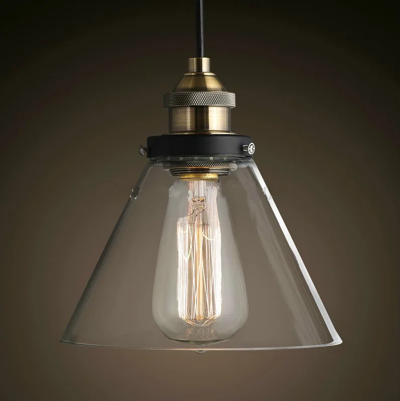 Винтажный стеклянный потолочный светильник Эдисона в стиле ретро для спальни