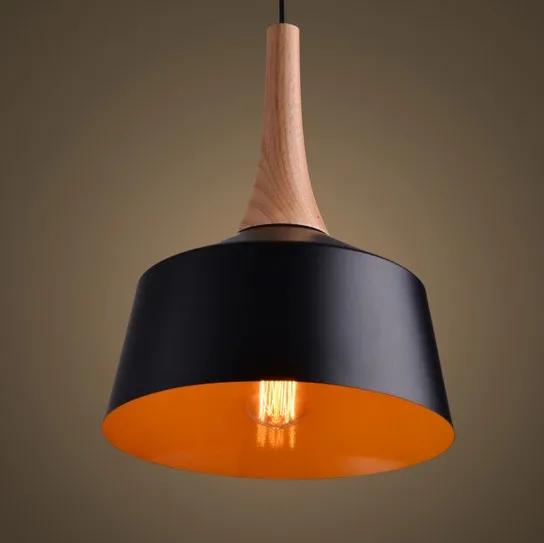 Металлический деревянный подвесной светильник Эдисона в стиле лофт современные