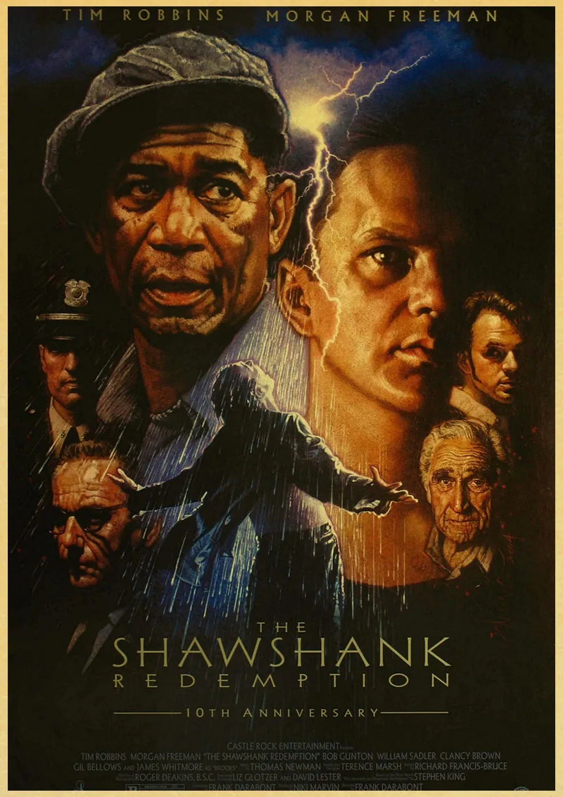 Постер Shawshank Redemption для гостиной, Настенная декоративная живопись, Художественная печать на крафтовой бумаге, наклейка на стену