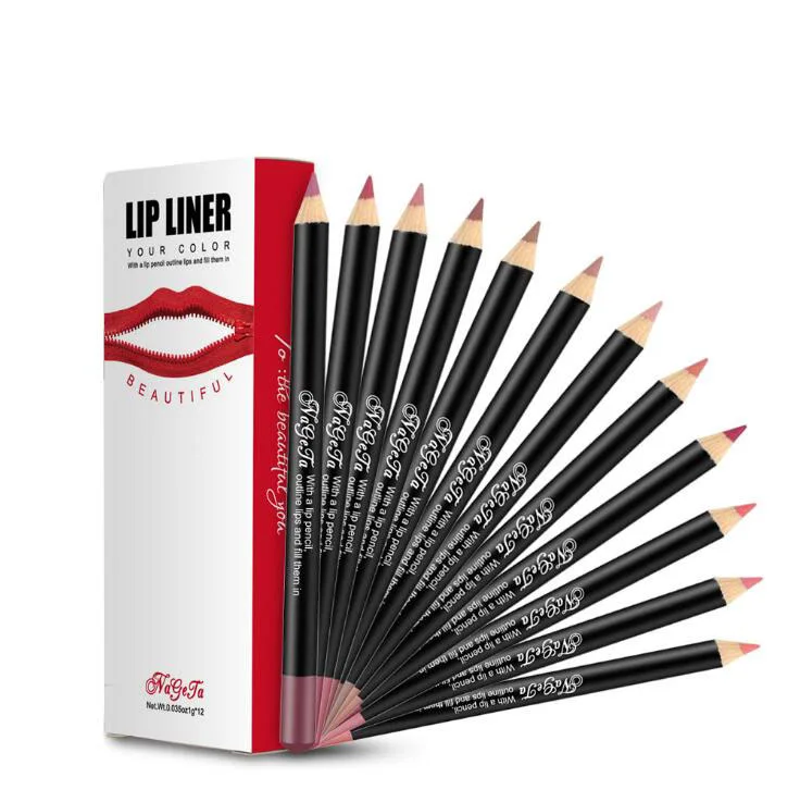 12 цветов сексуальный матовый карандаш для губ Lipliner карандаш для губ Matt Nude Lipsliner набор ручек Красота Макияж инструмент косметический