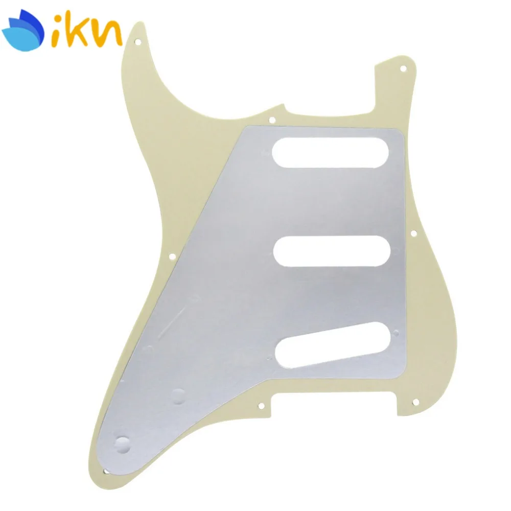 Винтажный 8 отверстий SSS электрогитара Pickguard& задняя пластина& Винты для FD электрогитара Strat старый жемчуг 4Ply