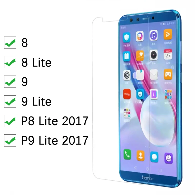 Закаленное стекло для Huawei Honor 9 Lite защитное 8 8lite P8 P9 2017 Защитная пленка экрана Honer