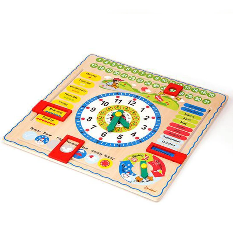 Многофункциональные часы-пазлы Onshine с календарем подвесная деревянная доска