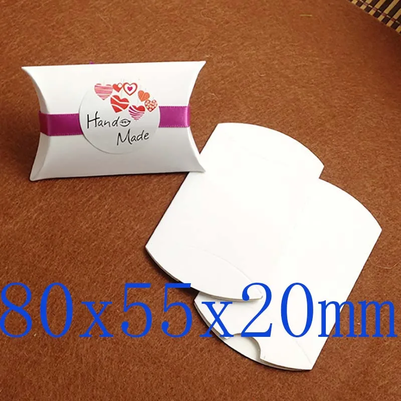 Newwedding важны Box100 шт 8x5.5x2 см DIY Бумага ювелирных изделий Подушка Дисплей коробка