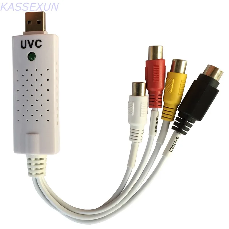 VHS плеер конвертер USB2.0 захват аналогового видео аудио с ТВ DVD Hi8 цифровой для MAC Linux