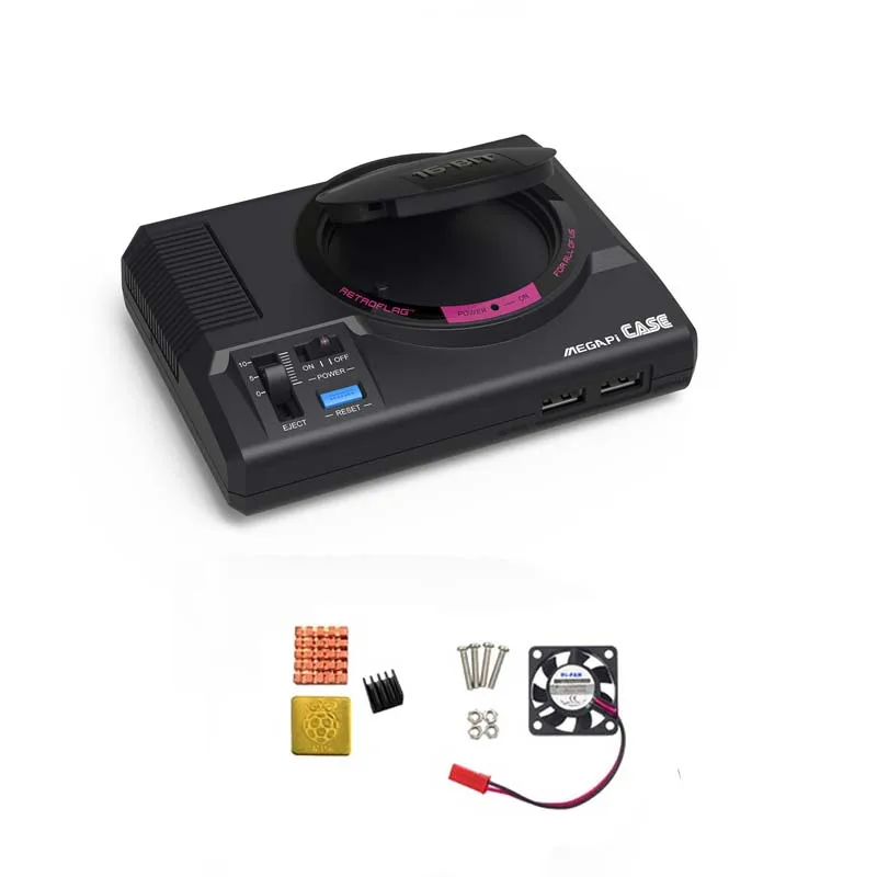 Retroflag MEGAPi CASE M с классическим USB контроллером + адаптер питания 32 ГБ sd карта для