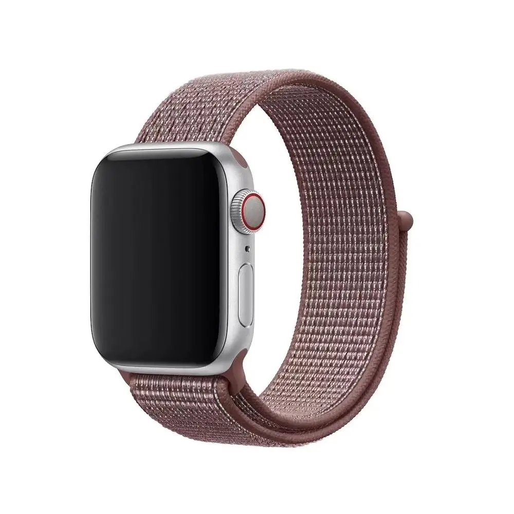Smokey Mauve Спортивная петля ремешок для Apple Watch Band 4 3 44 мм 42 мм iWatch Band 2 1 40 мм 38 мм аксессуары красочный мягкий нейлоновый манжет браслет - Цвет ремешка: Smokey Mauve