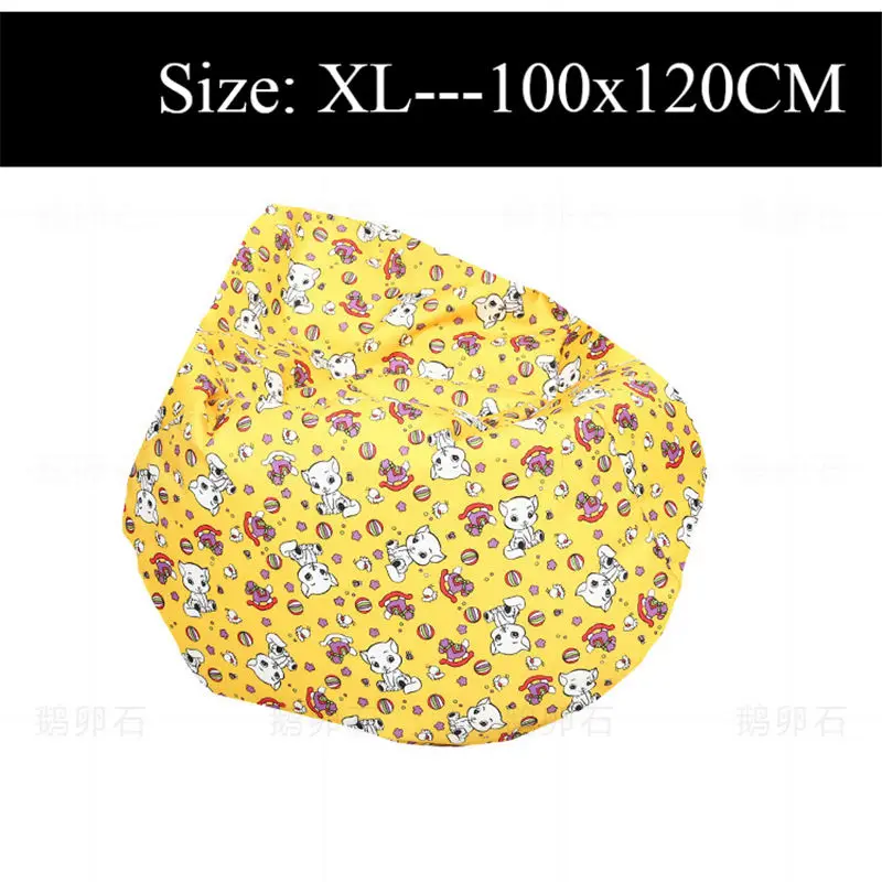 XL-100x120CM Напечатанный мешок для дивана, шезлонг, чехлы для диванов, ленивый мешок для диванов, без наполнения, для улицы, пуф, слоеный диванчик, сиденье, татами, для гостиной - Цвет: XL-100x120CM