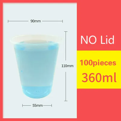 Одноразовые PP инъекций пластиковый стаканчик молоко чай фруктовый сок Coffe для напитков вынос упаковка чашка высокий прозрачный - Цвет: A15