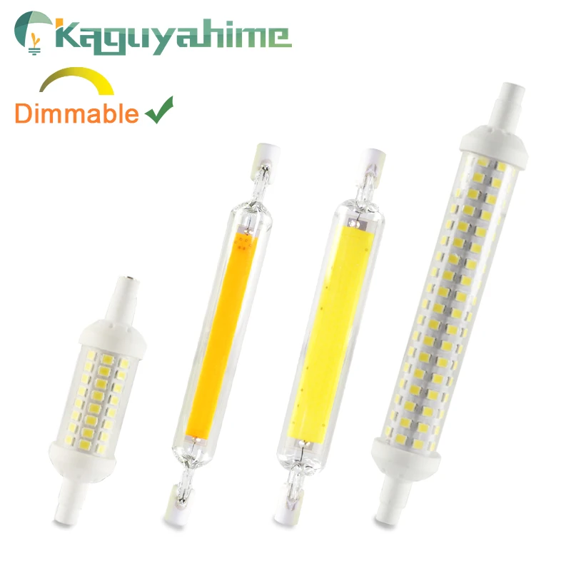 Kaguyahime R7S светодиодный лампочка 78 мм 118 135 AC 220 В 110 Кукуруза диммируемая лампа SMD2835