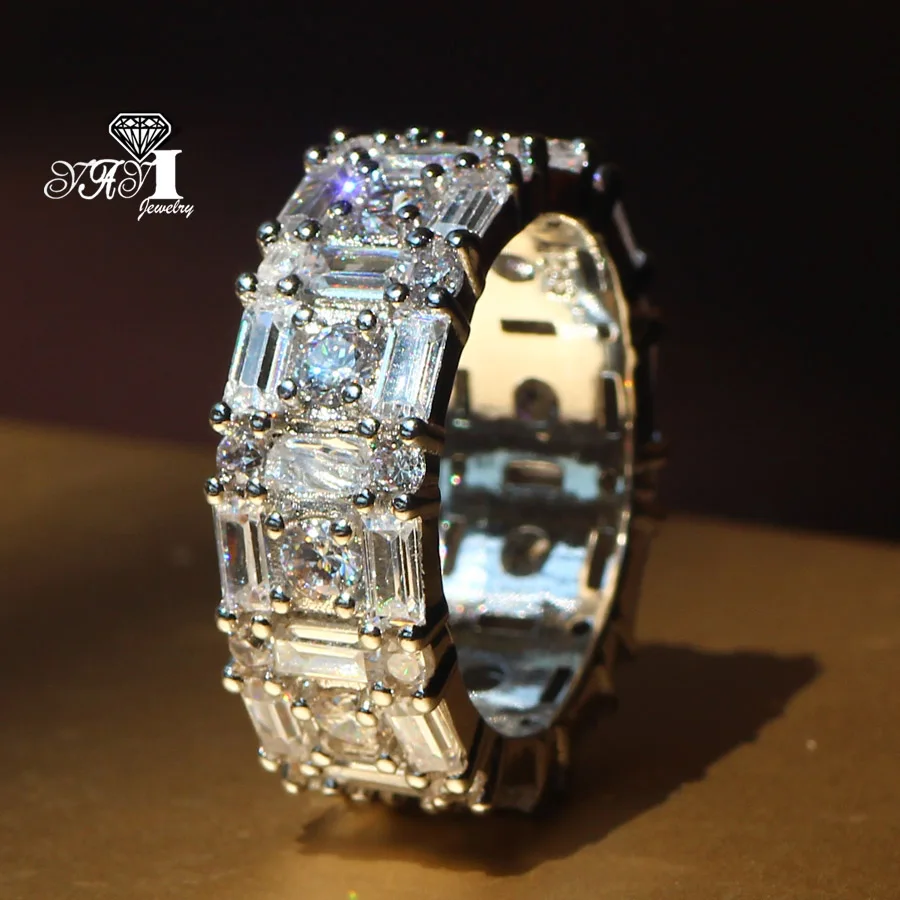 Ювелирные изделия YaYI Мода Принцесса 5.2CT серебро белый циркон Цвет обручальные