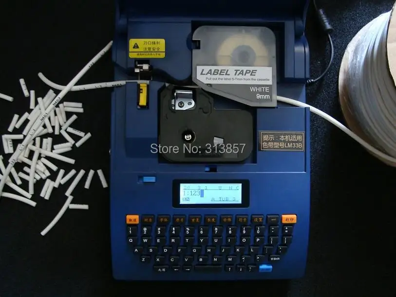 Бесплатная доставка кассета для этикеток желтого цвета 9 мм электронных надписей