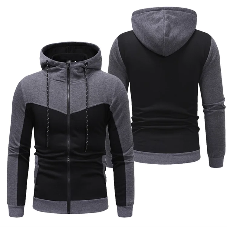 Dark Gray Top Новинка, Мужская толстовка, Осень-зима, логотип на заказ, повседневная, упаковочная, приталенная, толстовка, толстовки, топ, мужская, на молнии, теплая, для улицы, Спортивная, Топ - Цвет: Dark Gray Top