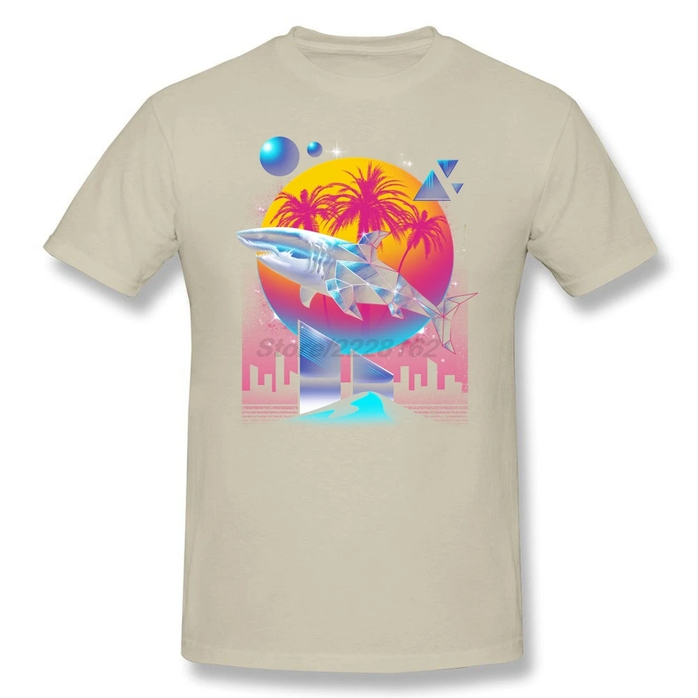 Rad Shark Men Casual Tshirt Own T-shirt Adult Tee Tops Print Natural 100% Cotton Round Neck Short Sleeve Fashion O-neck | Мужская одежда