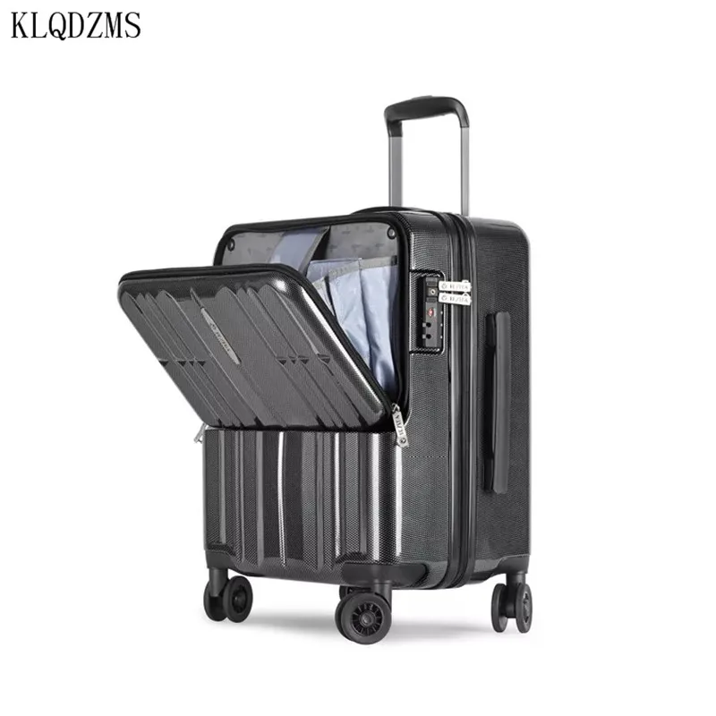 

KLQDZMS 20 inch Cabin Rolling Luggage Travel Suitcase with Laptop Bag Women trolley bags on wheels men Business case