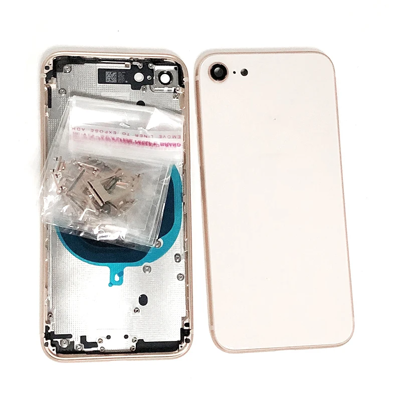 Корпус для Apple iPhone 8 Plus задняя крышка корпус аккумулятора с лотком sim-карты + Кнопка