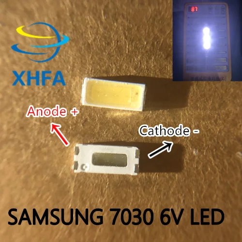 200 шт./лот для обслуживания Samsung LCD TV светодиодная подсветка лампа SMD LEDs 6V 7030