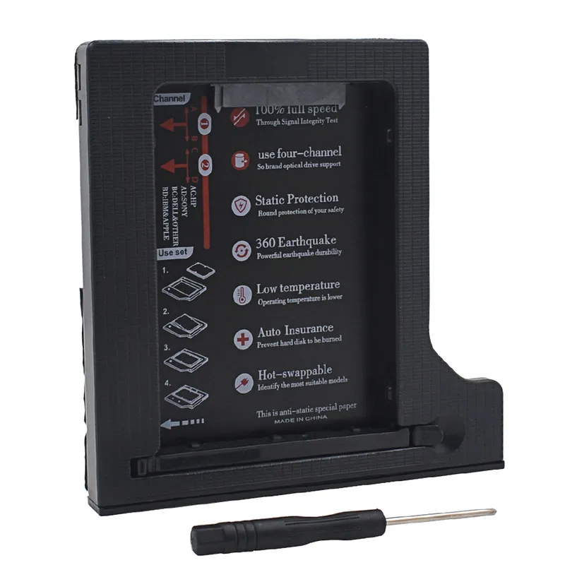 Высококачественный жесткий диск 1 ТБ 2nd HDD Caddy 9,5 мм SATA 3,0 SSD жесткий диск Корпус для ноутбука CD ROM optibay