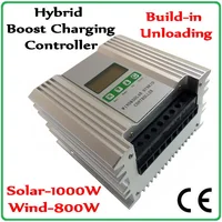 1000W Solar Panels & 800W Wind Turbine Generator Hybrid Charge Controller with Boost Charging Function and Built-in dump loader