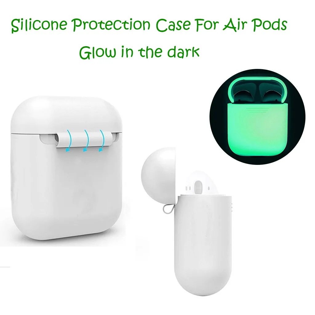 Z530 чехол 2019 светящийся силиконовый для Air Pods защитный наушников Apple