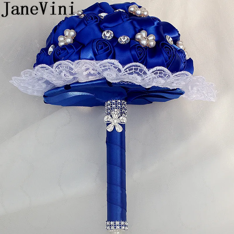 JaneVini 2019 бисерные бордовые Цветочные белые кружевные свадебные букет из бисера