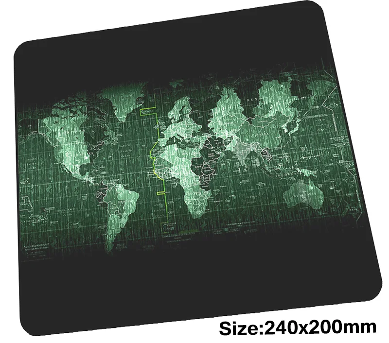 Игровой коврик для мыши с картой мира 240x200 мм, коврик для мыши для ноутбука, популярный игровой коврик для мыши, большой коврик для мыши с массивным рисунком, Настольный Коврик Для Мыши для ПК