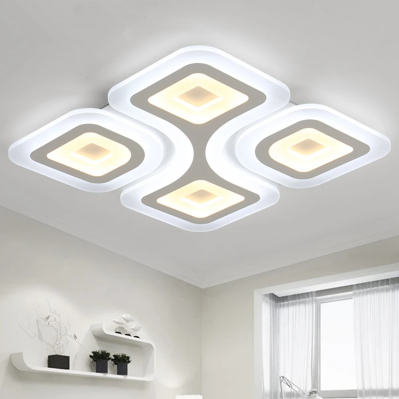 Ультратонкие акриловые современные светодиодные потолочные лампы для гостиной