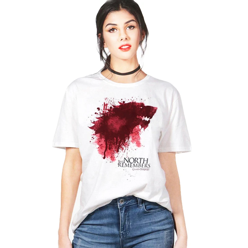 Футболка Игра престолов Женская Мода 2017 летняя новая забавная рубашка свободные