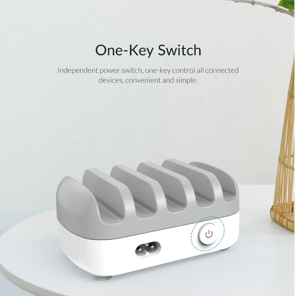 ORICO, USB зарядное устройство, 5 портов, USB док-станция с держателем, usb зарядка для смартфона, планшета, ПК для дома, общего пользования, 40 Вт, 5V2, 4*5