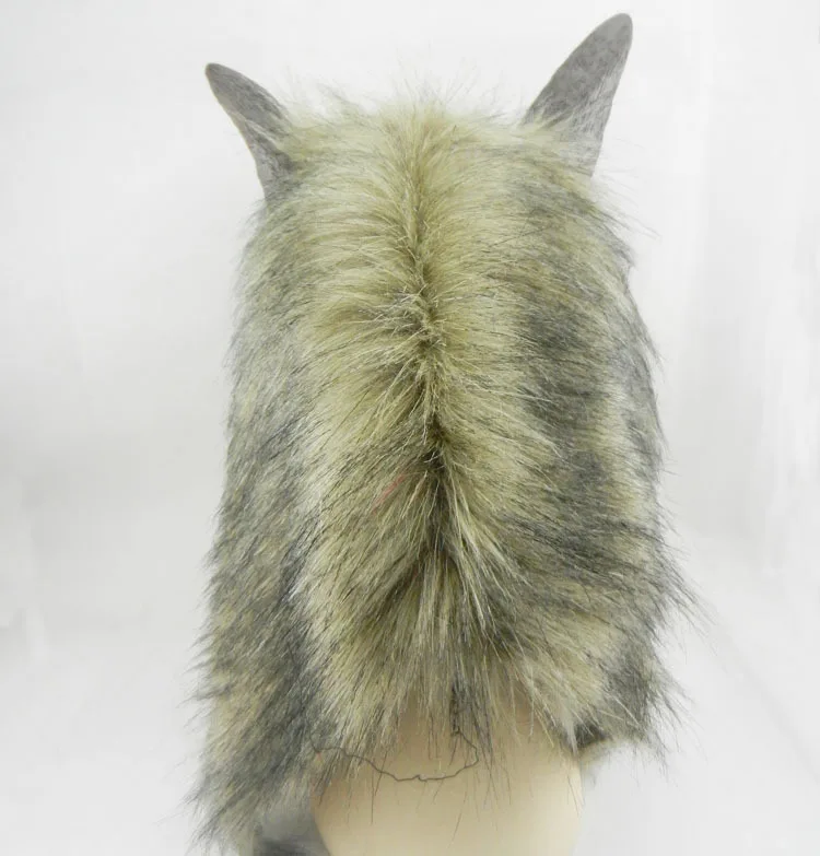 

Halloween Grey Wolf Head Mask Animal Latex Masks of Fear Christmas Wholesale Promotional Props Bar