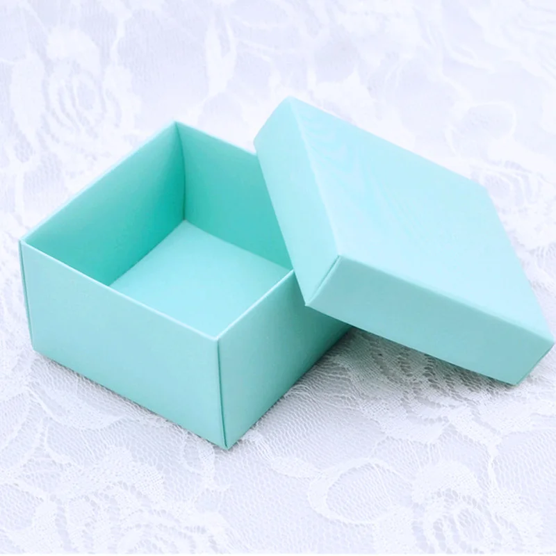 100 шт Романтическая Свадебная коробка Tiffany Blue бумажная коробка для конфет DIY коробки для конфет печенья подарочные коробки для свадебной вечеринки принадлежности для конфет