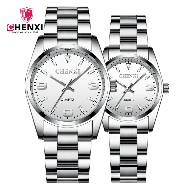 White2 Женские часы-браслет женские CHENXI кварцевые часы relogio feminino цифровые часы для девочек кожаные часы женские наручные водонепроницаемые - Цвет: White2