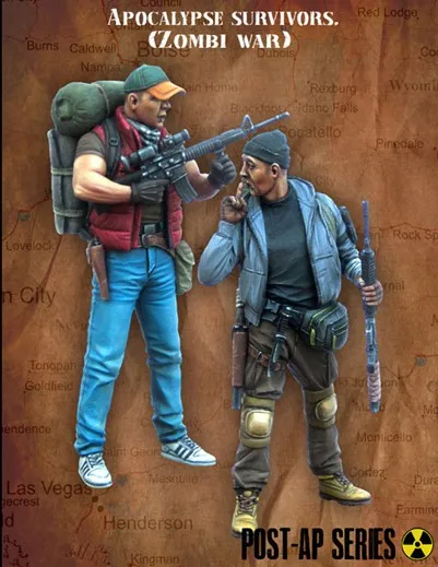 1/35 масштаб зомби война выживания смолы модель комплект фигурки Бесплатная