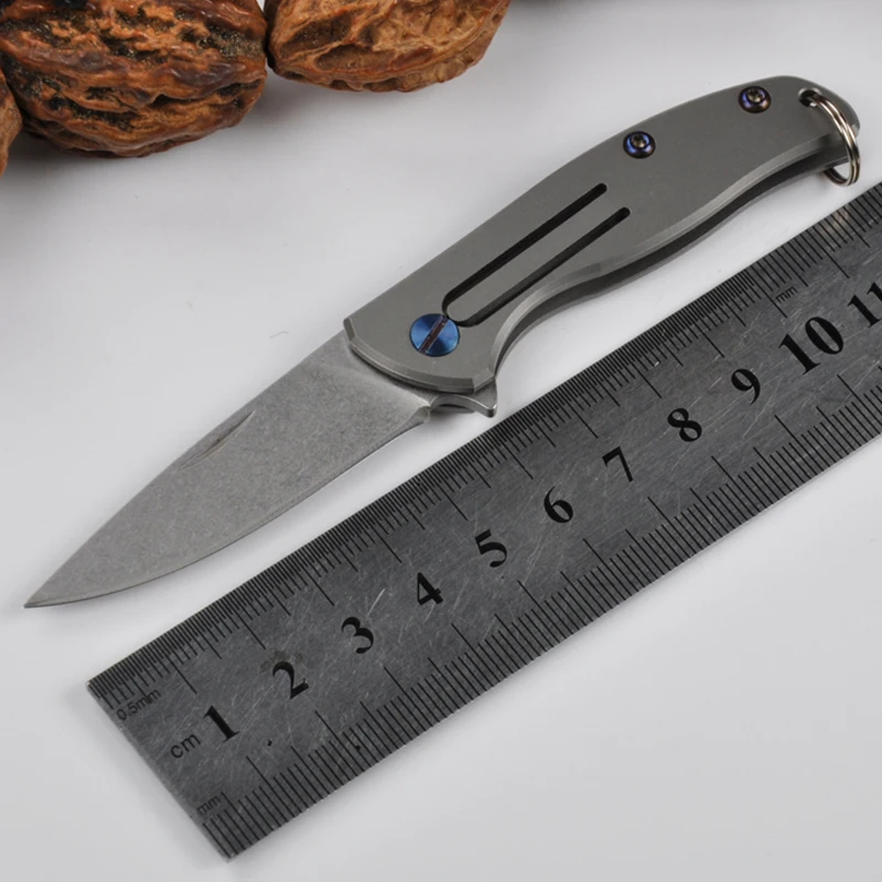 Высокое качество D2 лезвие Титан сплав ручка мини карманный складной нож для