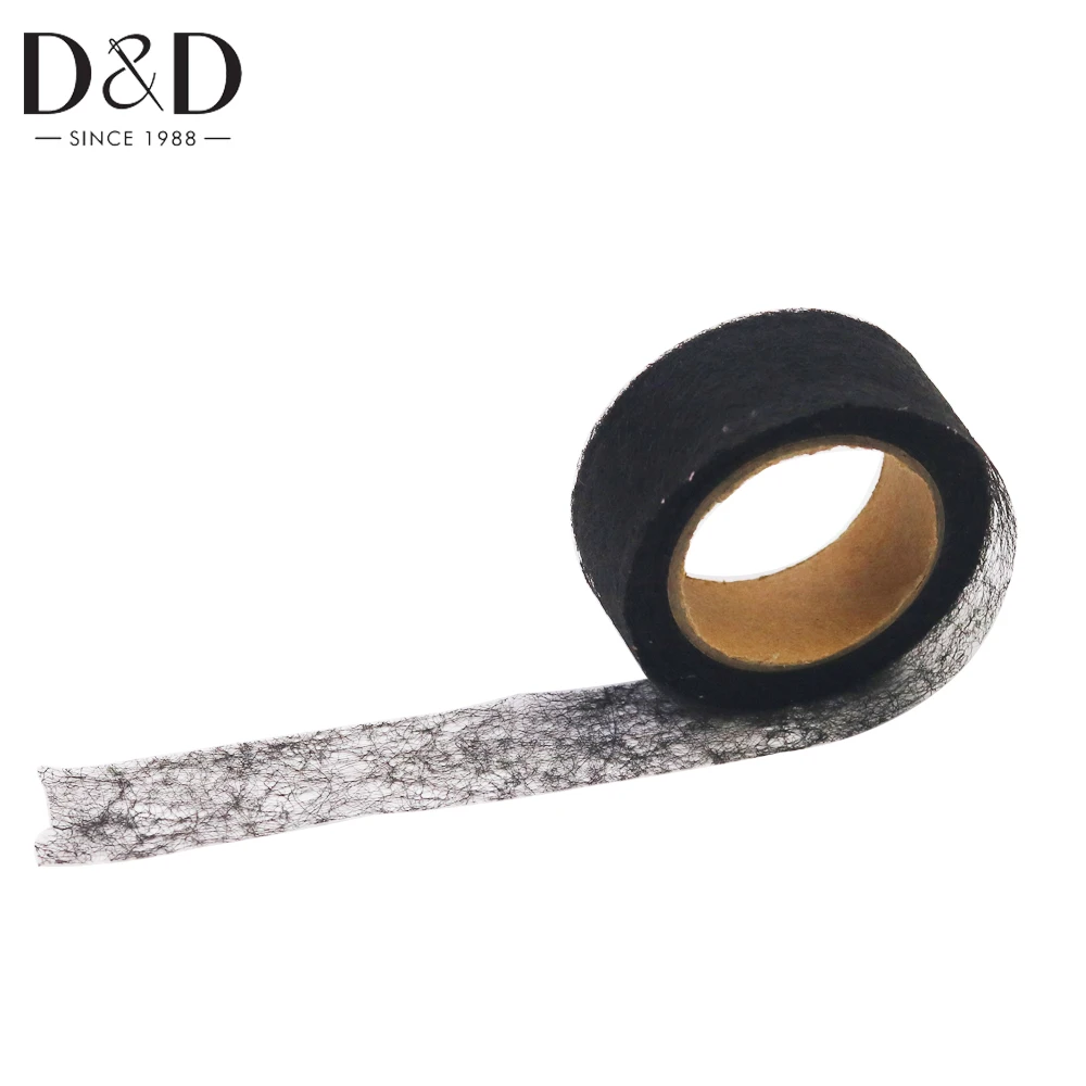 

1Roll Black 20mm Double Side Iron On Hemming Tapes Wonder Web Fusible Bonding Lace Trim Sewing Garment Accessories