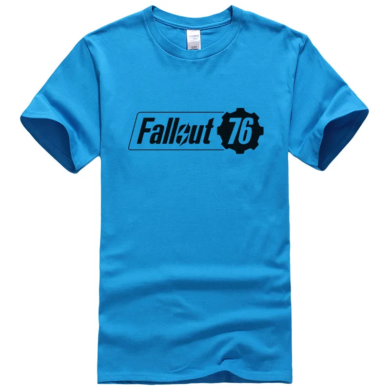 Royal blue Игра Fallout 76 Футболка мужская повседневная Летняя футболка с короткими рукавами футболки из хлопка футболки высокого качества T267 - Цвет: Royal blue